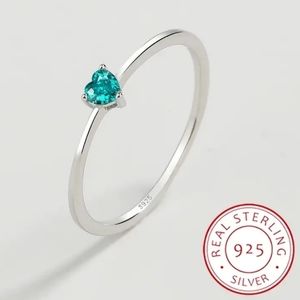Sterling silver blue heart 💙 ring